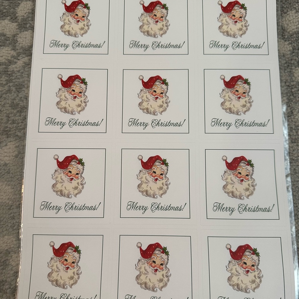 Santa Christmas Gift Tags